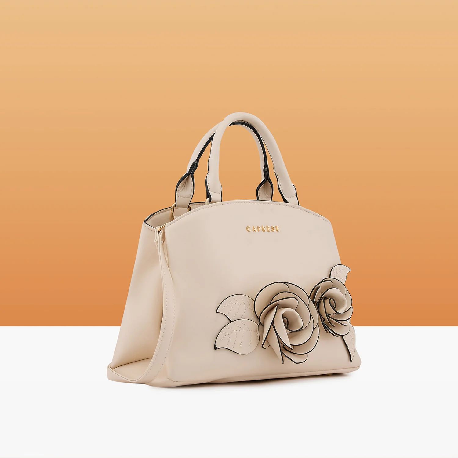 Caprese Bloom Small Off White Satchel Bag - Image 4