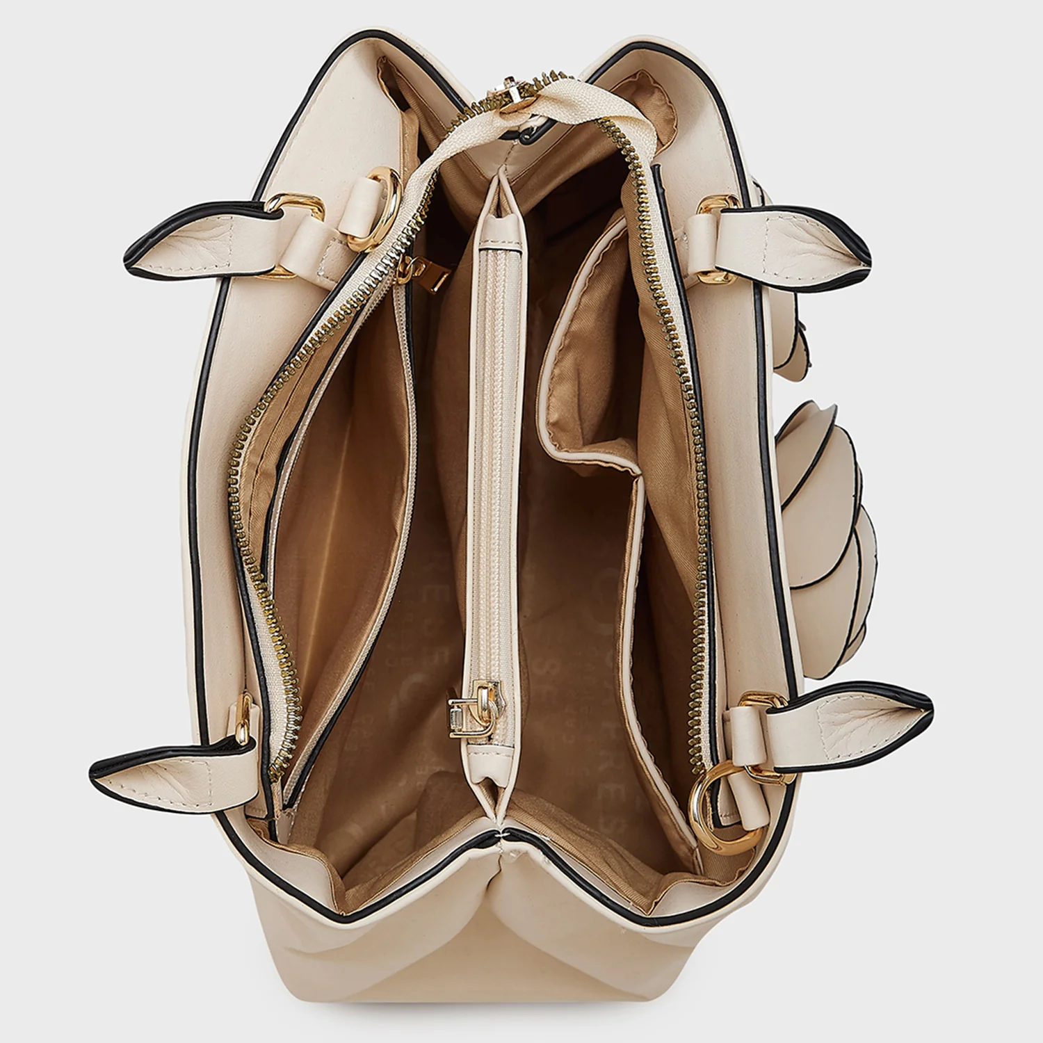 Caprese Bloom Small Off White Satchel Bag - Image 8
