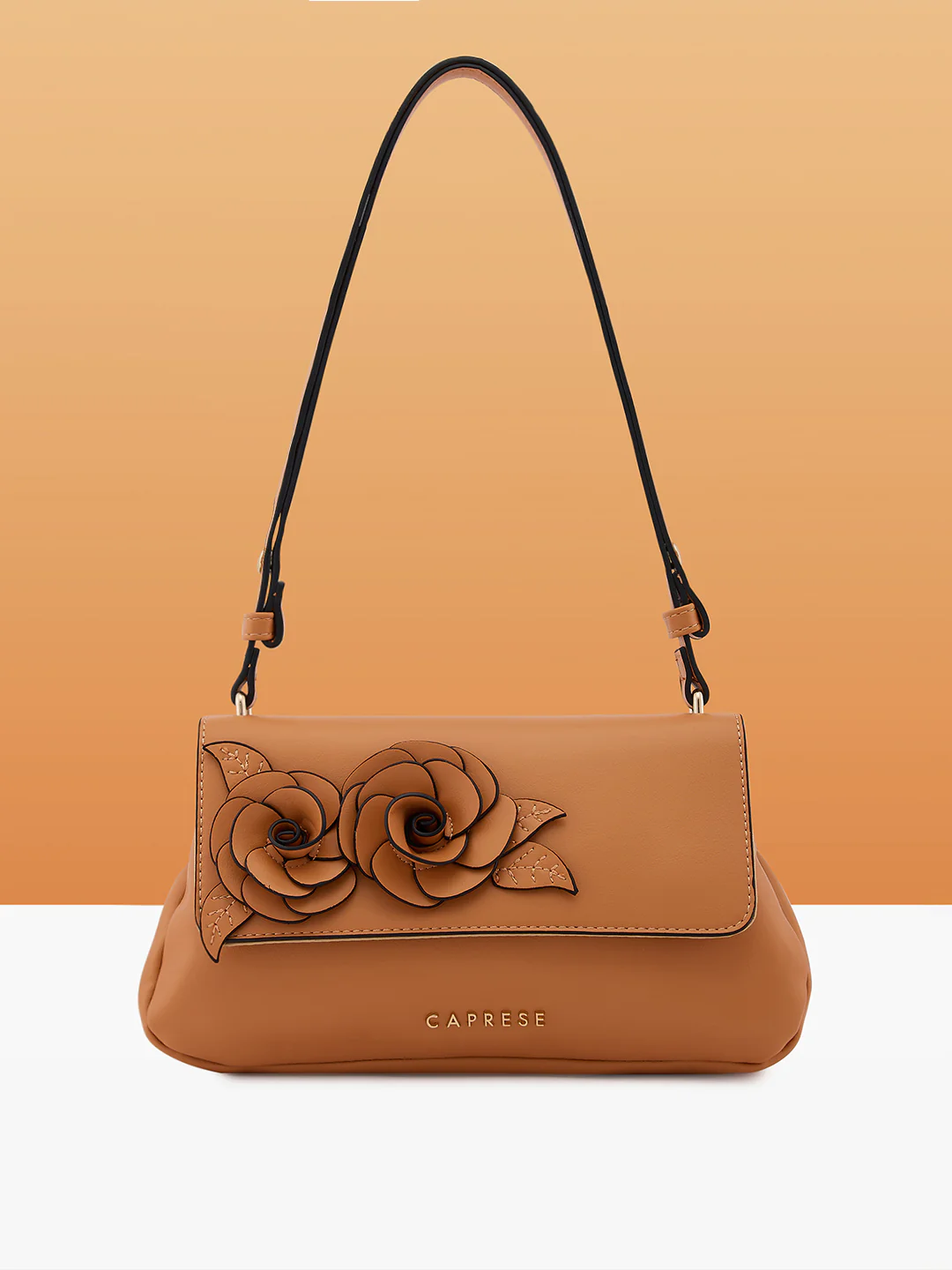 Caprese Bloom Medium Apricot Sling Bag - Image 3