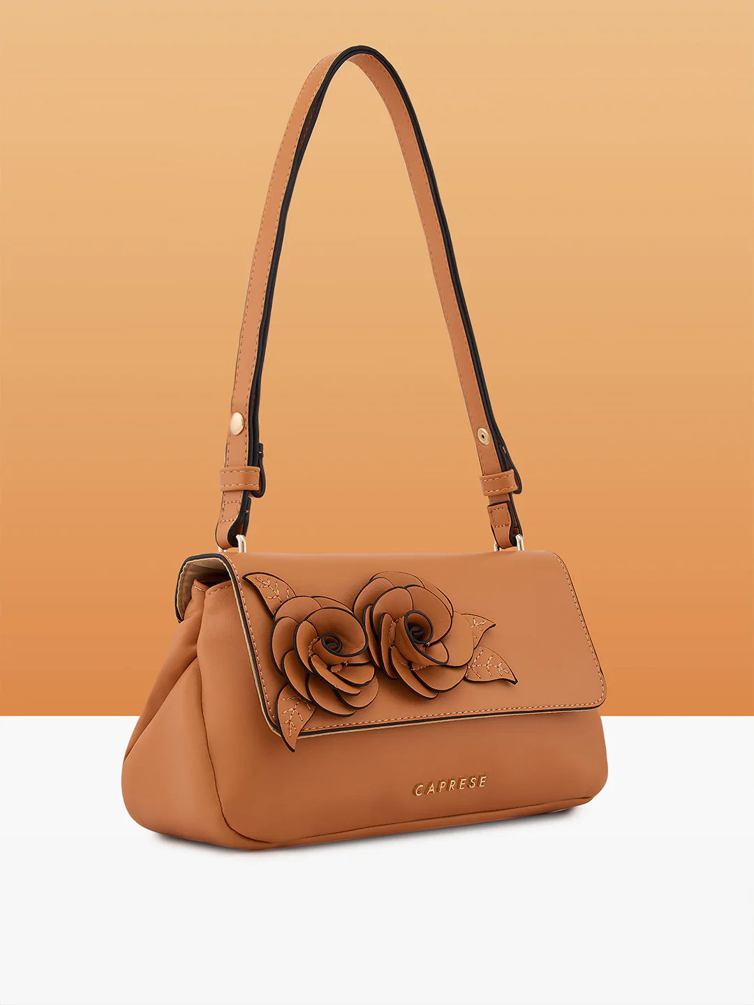 Caprese Bloom Medium Apricot Sling Bag - Image 7