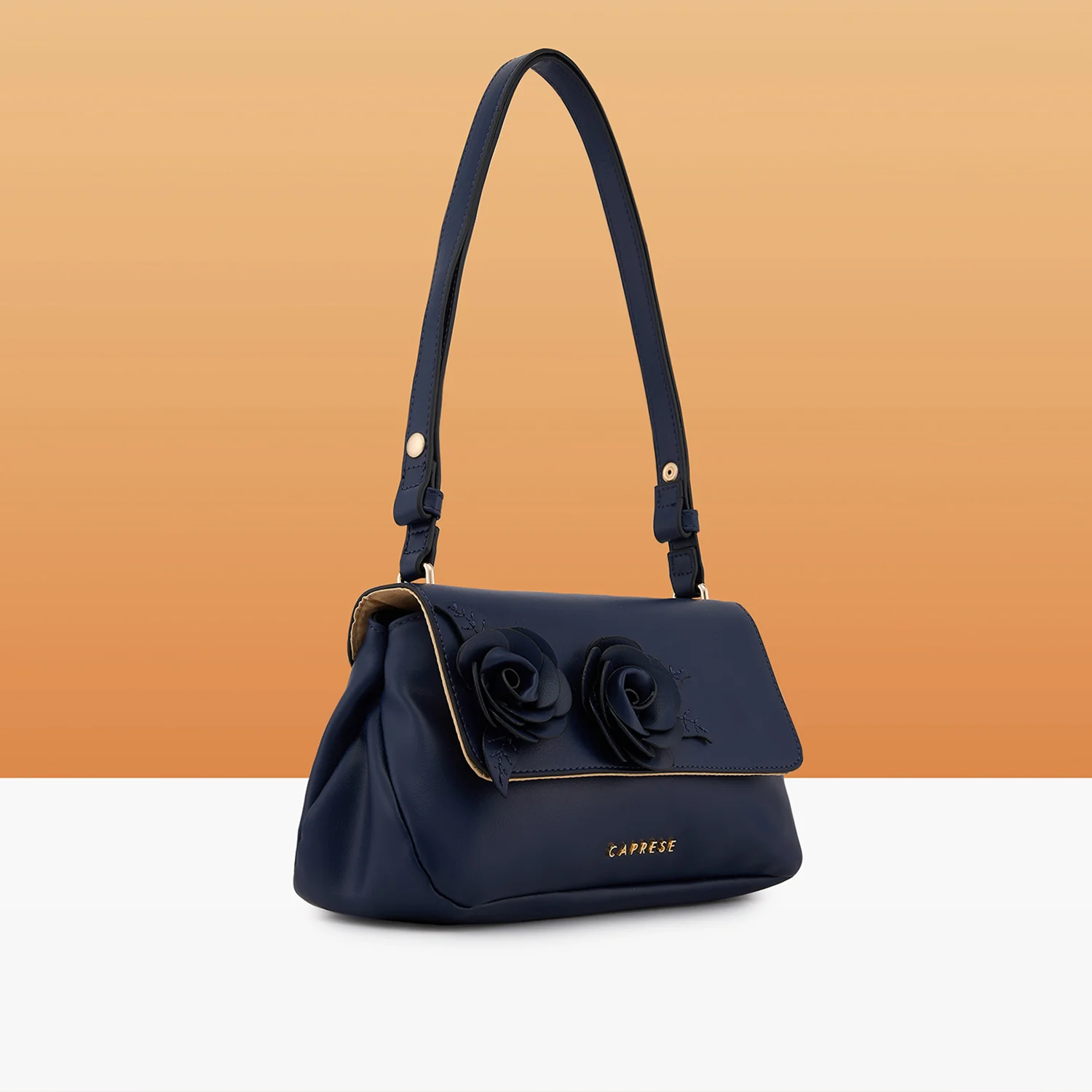 Caprese Bloom Medium Navy Sling Bag - Image 4