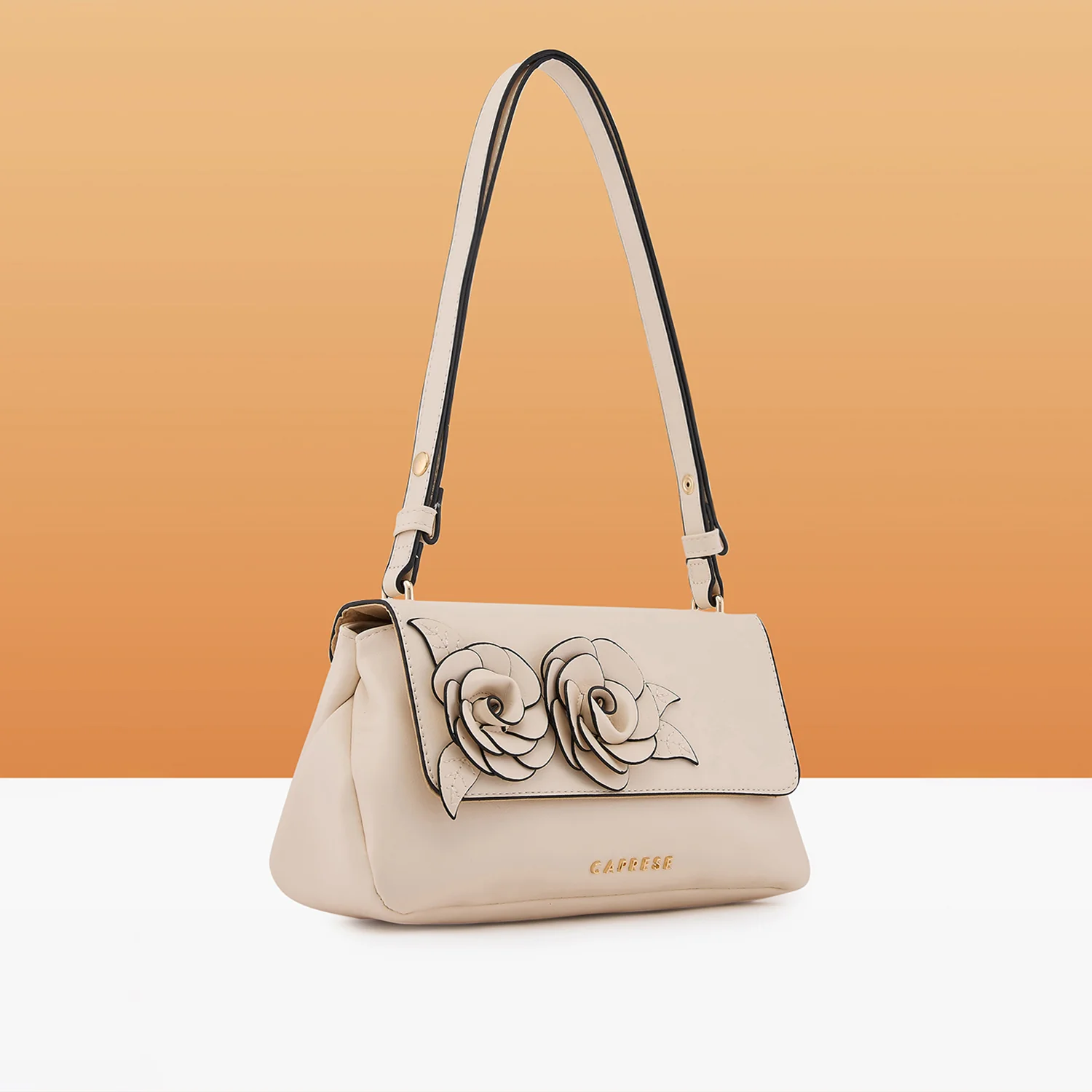 Caprese Bloom Medium Off White Sling Bag - Image 3