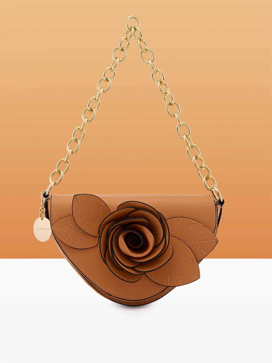 Caprese Bloom Small Apricot Sling Bag - Image 5