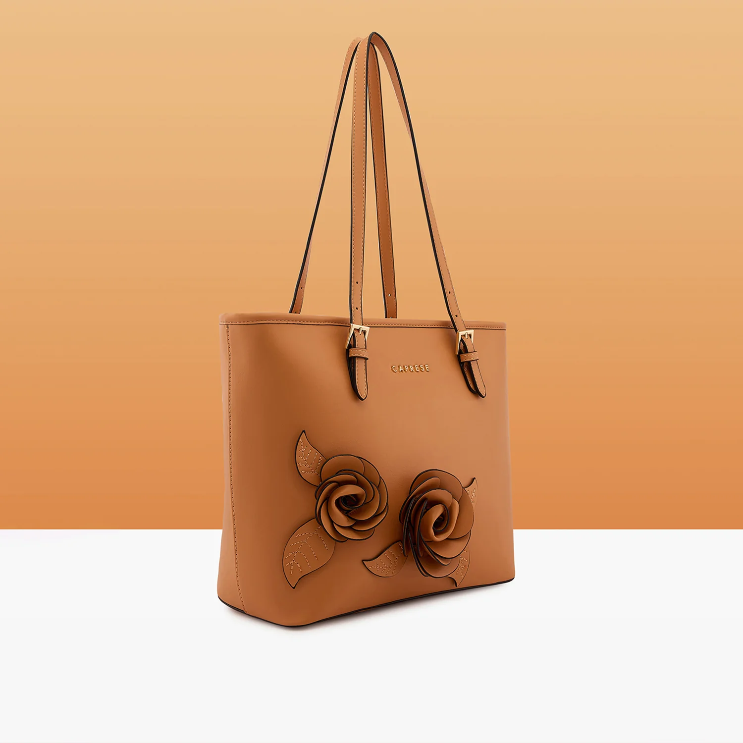 Caprese Bloom Medium Apricot Tote Bag - Image 3