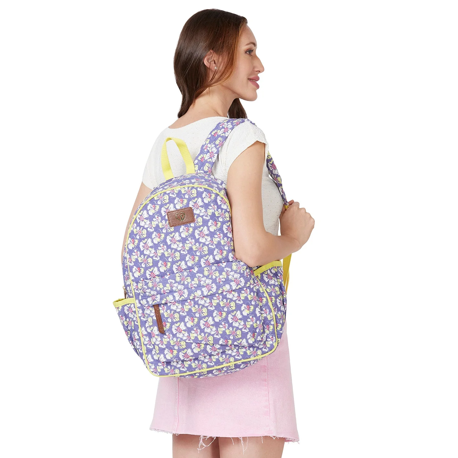Caprese Blossom Large Purple Laptop Backpack - Image 2