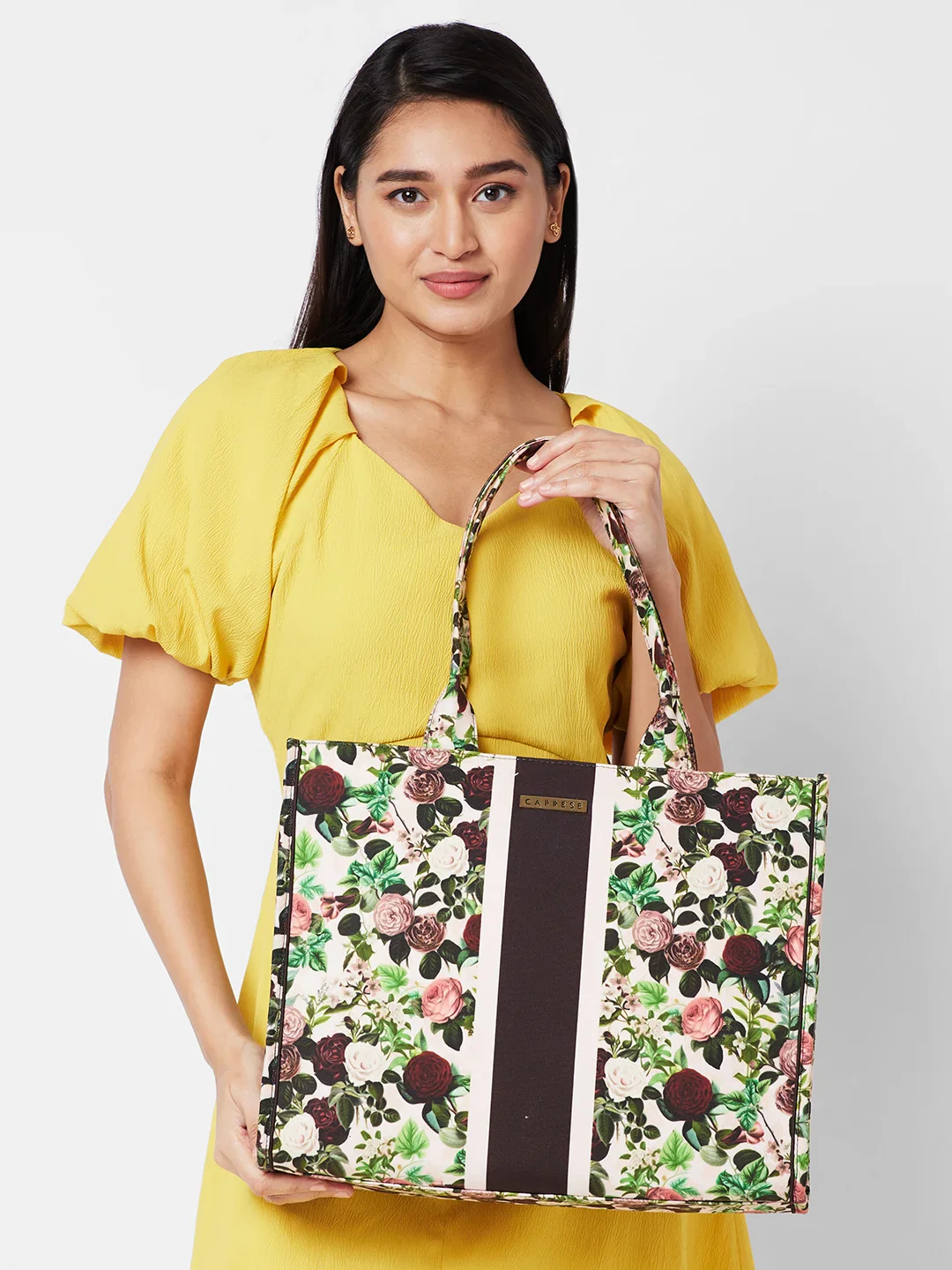 Caprese Blossom Large Burgundy Tote Bag - Image 10