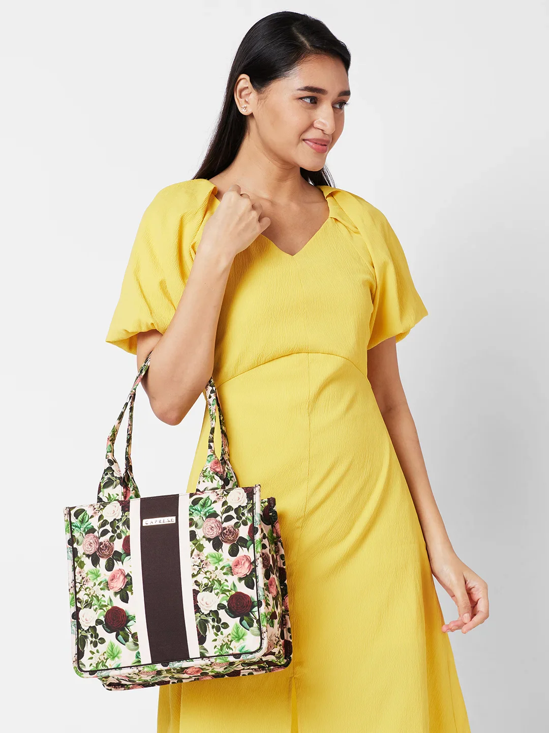 Caprese Blossom Large Burgundy Tote Bag - Image 11