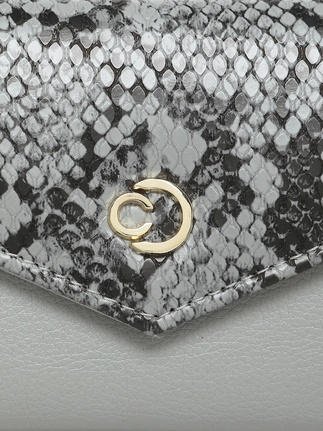 Caprese Bluma Large Grey Flapover Wallet - Image 10