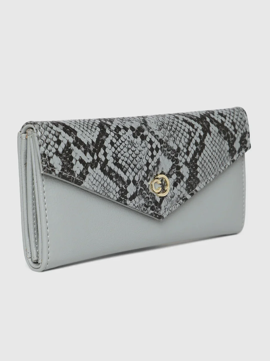 Caprese Bluma Large Grey Flapover Wallet - Image 6
