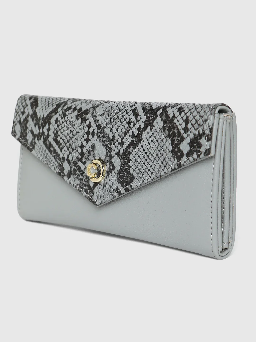 Caprese Bluma Large Grey Flapover Wallet - Image 7