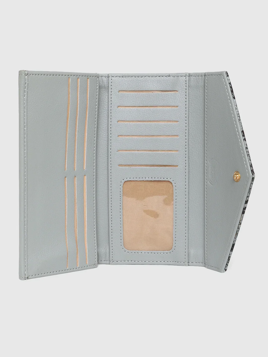 Caprese Bluma Large Grey Flapover Wallet - Image 9