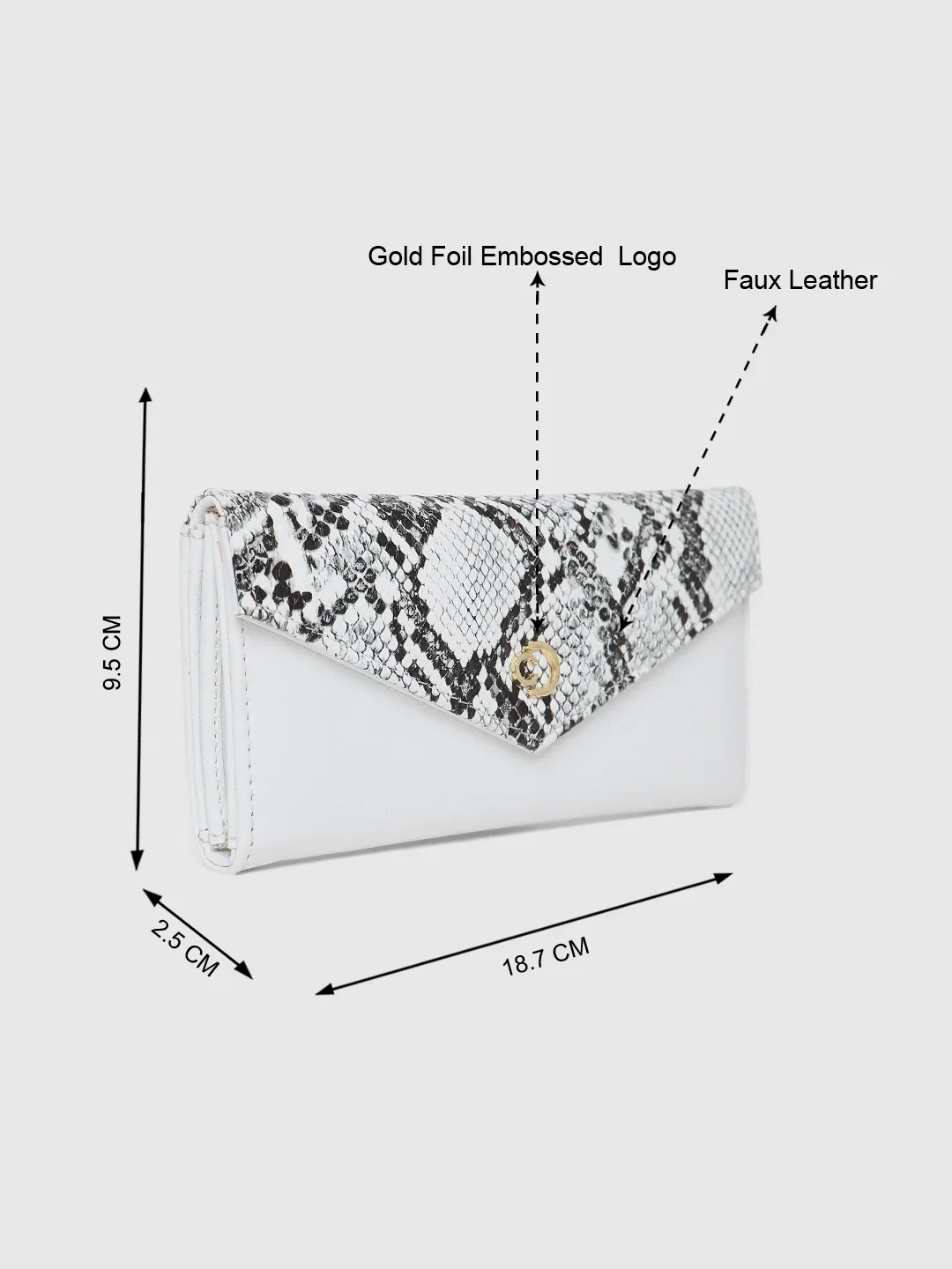 Caprese Bluma Large White Flapover Wallet - Image 5