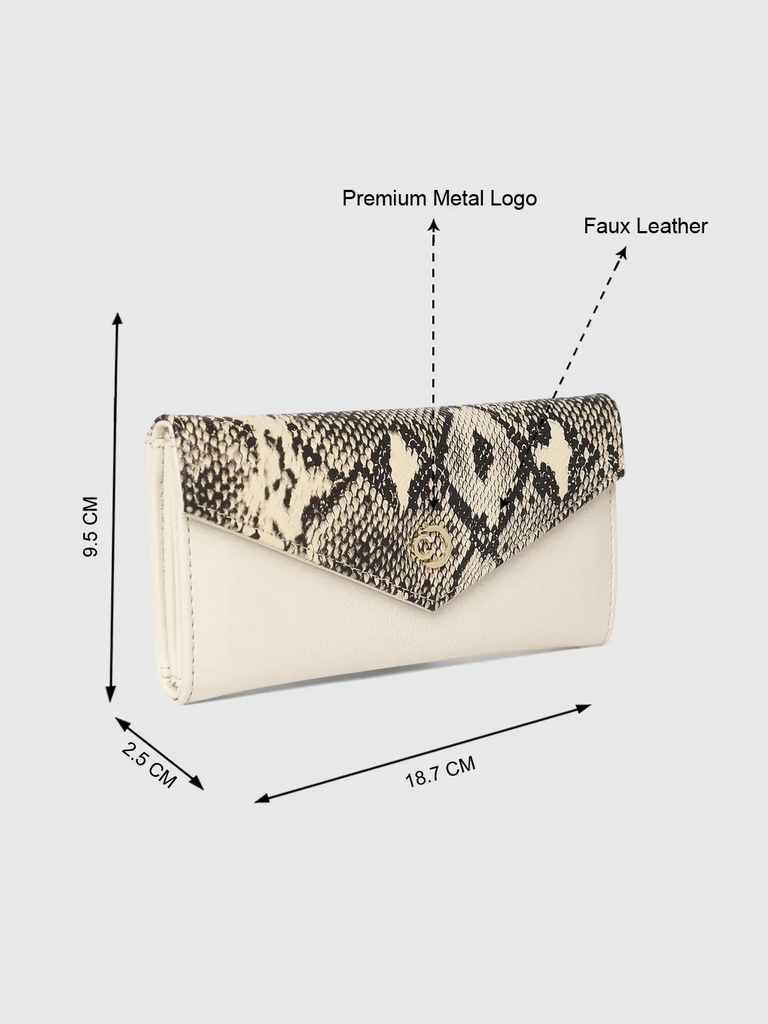 Caprese Bluma Large Beige Wallet - Image 5