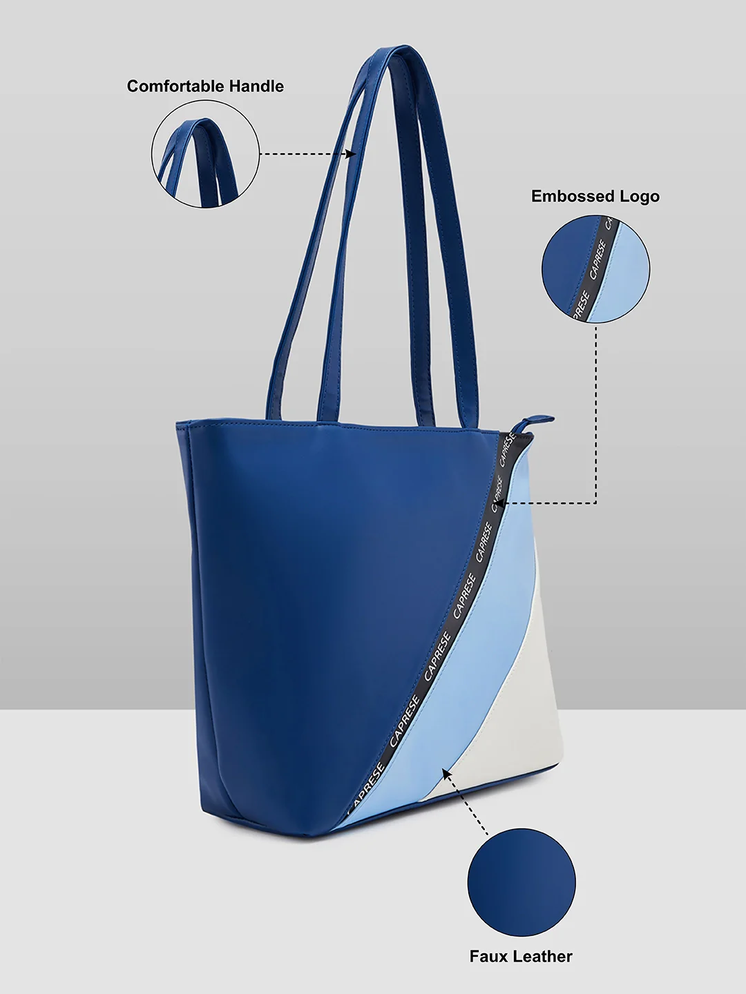 Caprese Bonnie Large Navy Tote Bag - Image 4