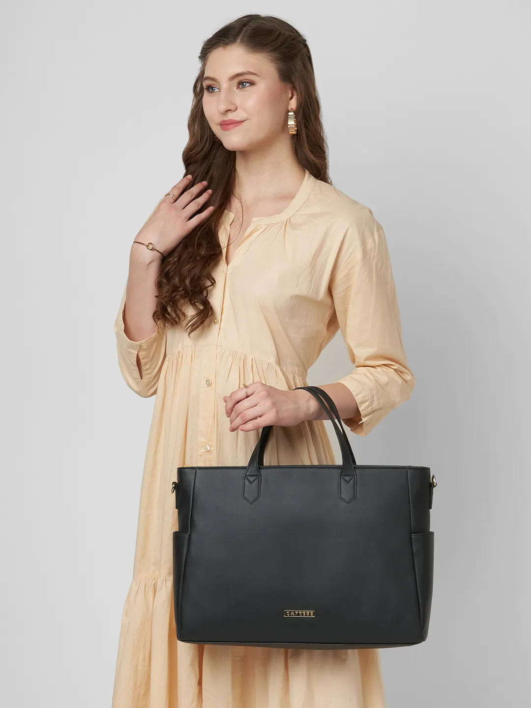 Caprese Bow Large Black Laptop Bag - Image 9