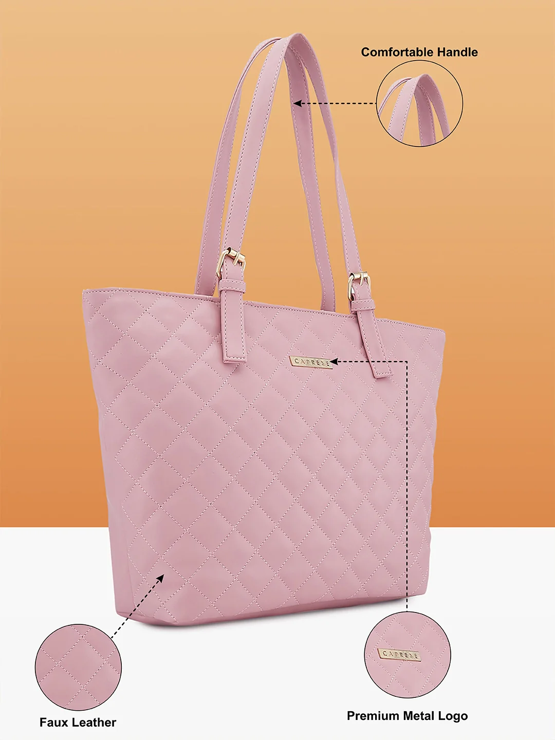 Caprese Bradley Medium Pink Tote Bag - Image 6