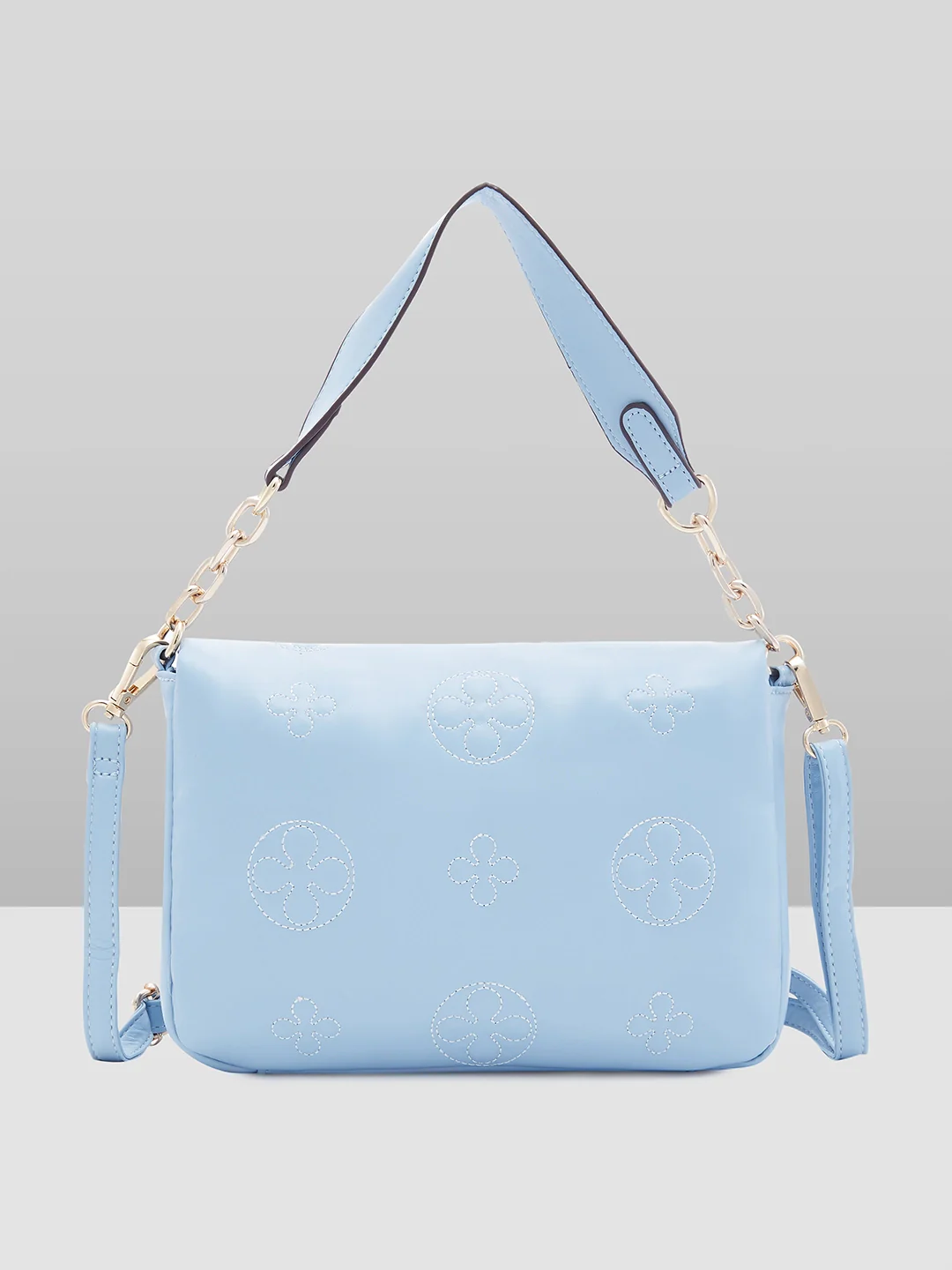 Caprese Briana Medium Powder Blue Sling Bag - Image 3