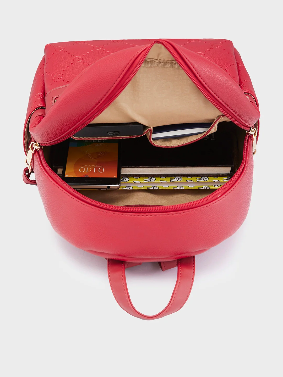 Caprese Brianna Medium Red Backpack - Image 9