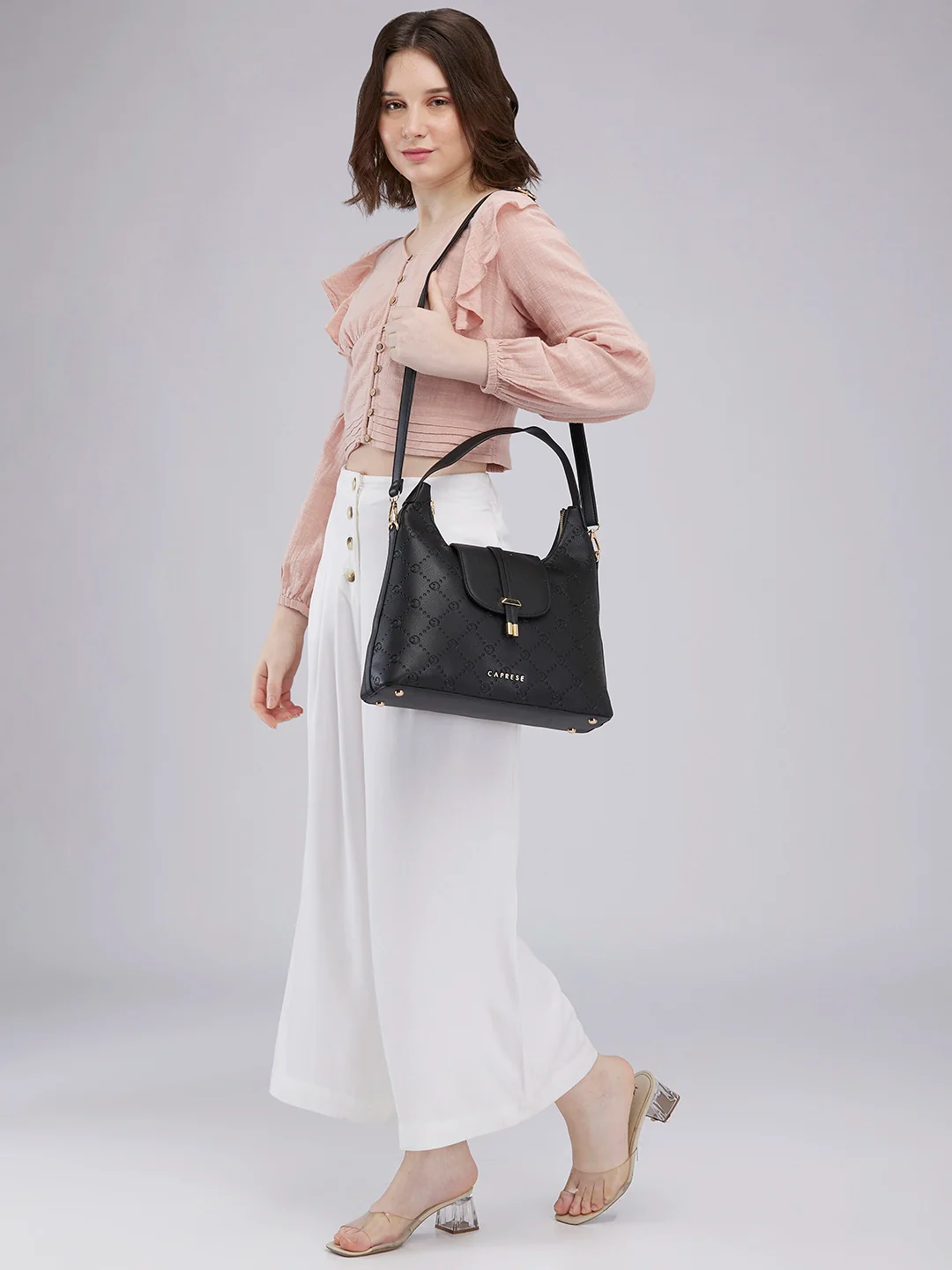 Caprese Brianna Medium Black Hobo Bag - Image 2