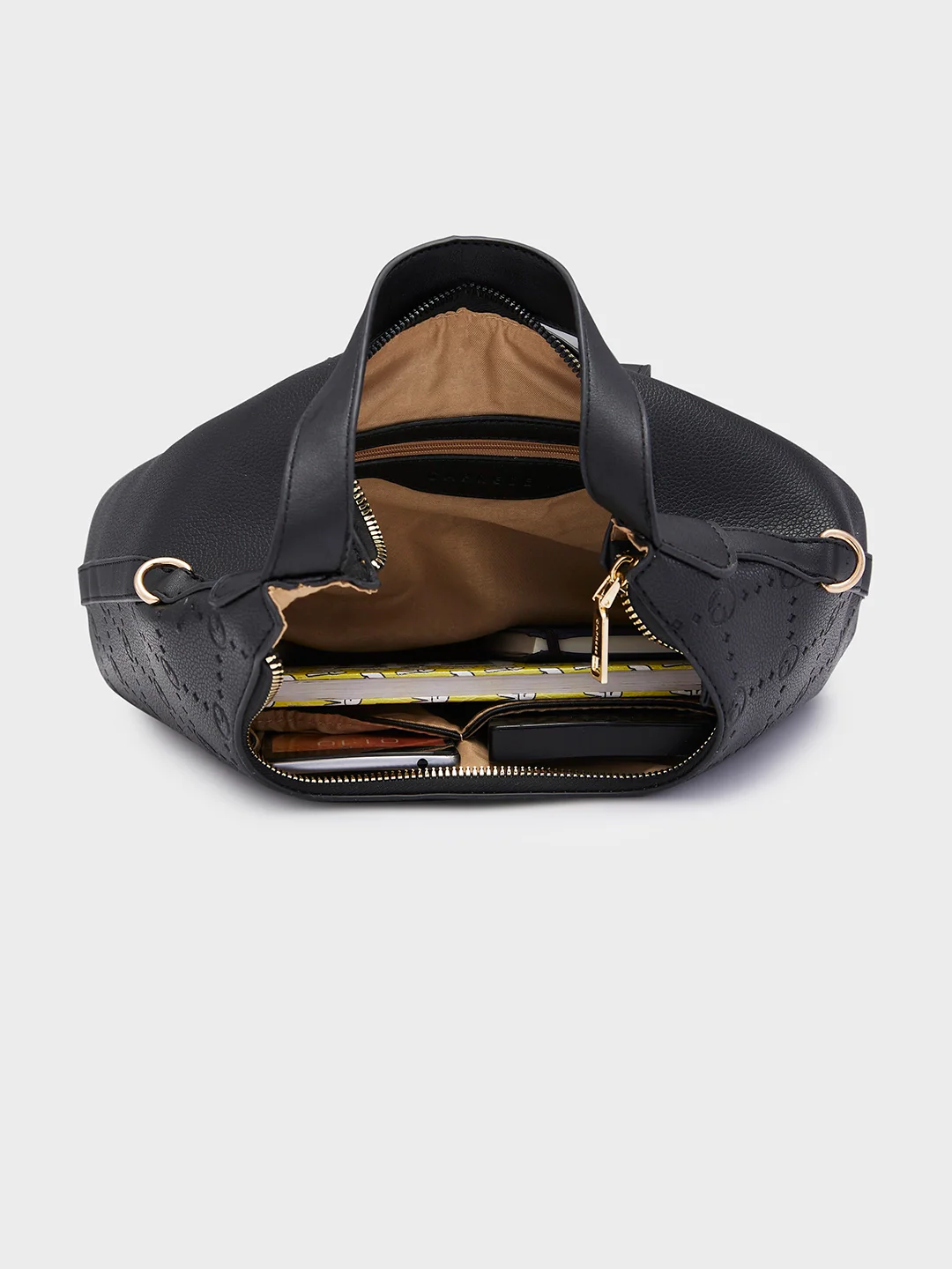 Caprese Brianna Medium Black Hobo Bag - Image 9