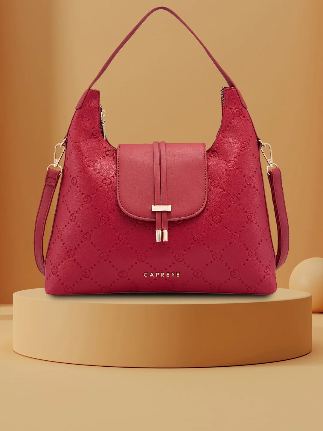 Caprese Brianna Medium Red Hobo Bag - Image 3