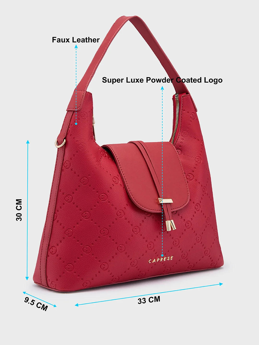 Caprese Brianna Medium Red Hobo Bag - Image 7