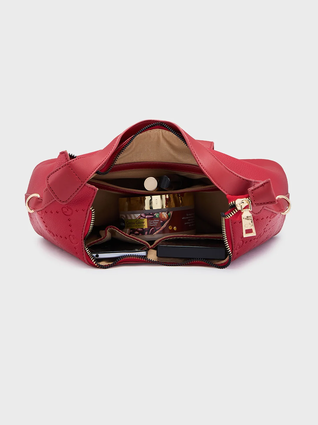 Caprese Brianna Medium Red Hobo Bag - Image 9