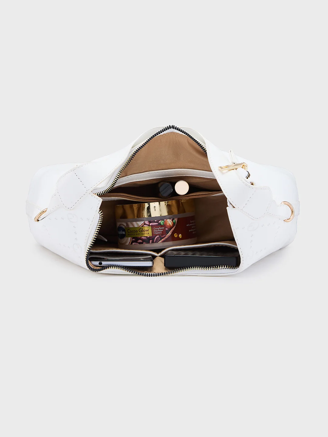 Caprese Brianna Medium White Hobo Bag - Image 9