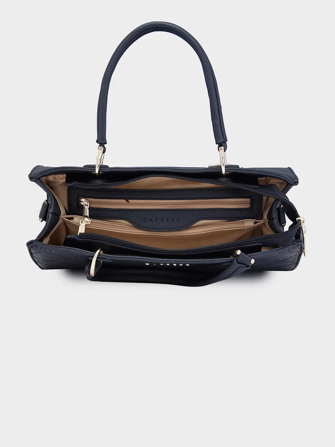 Caprese Brianna Medium Black Satchel Bag - Image 10