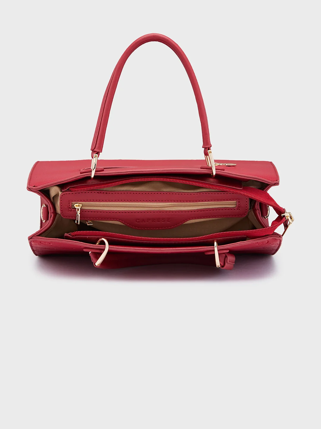 Caprese Brianna Medium Red Satchel Bag - Image 10