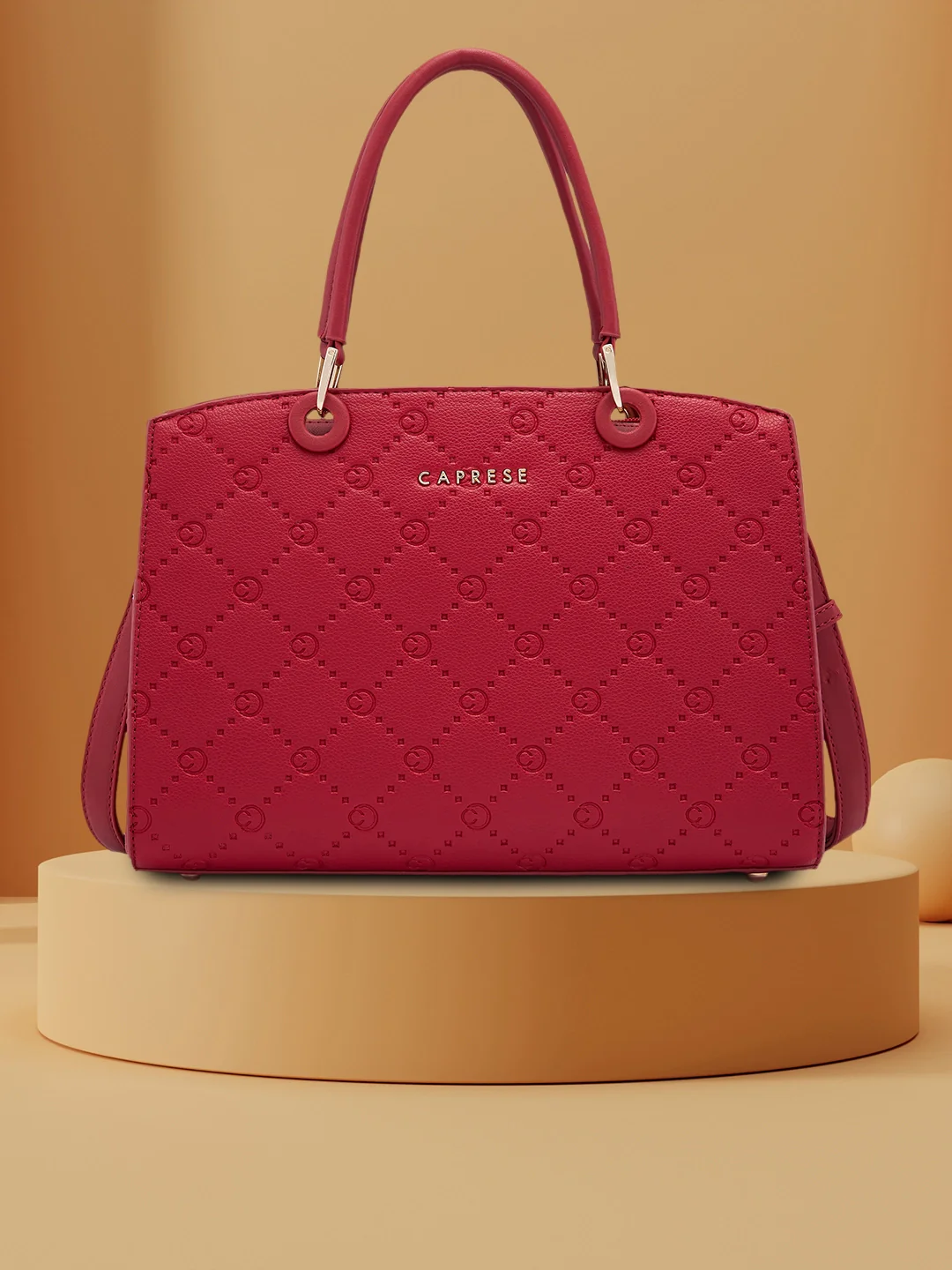 Caprese Brianna Medium Red Satchel Bag - Image 3
