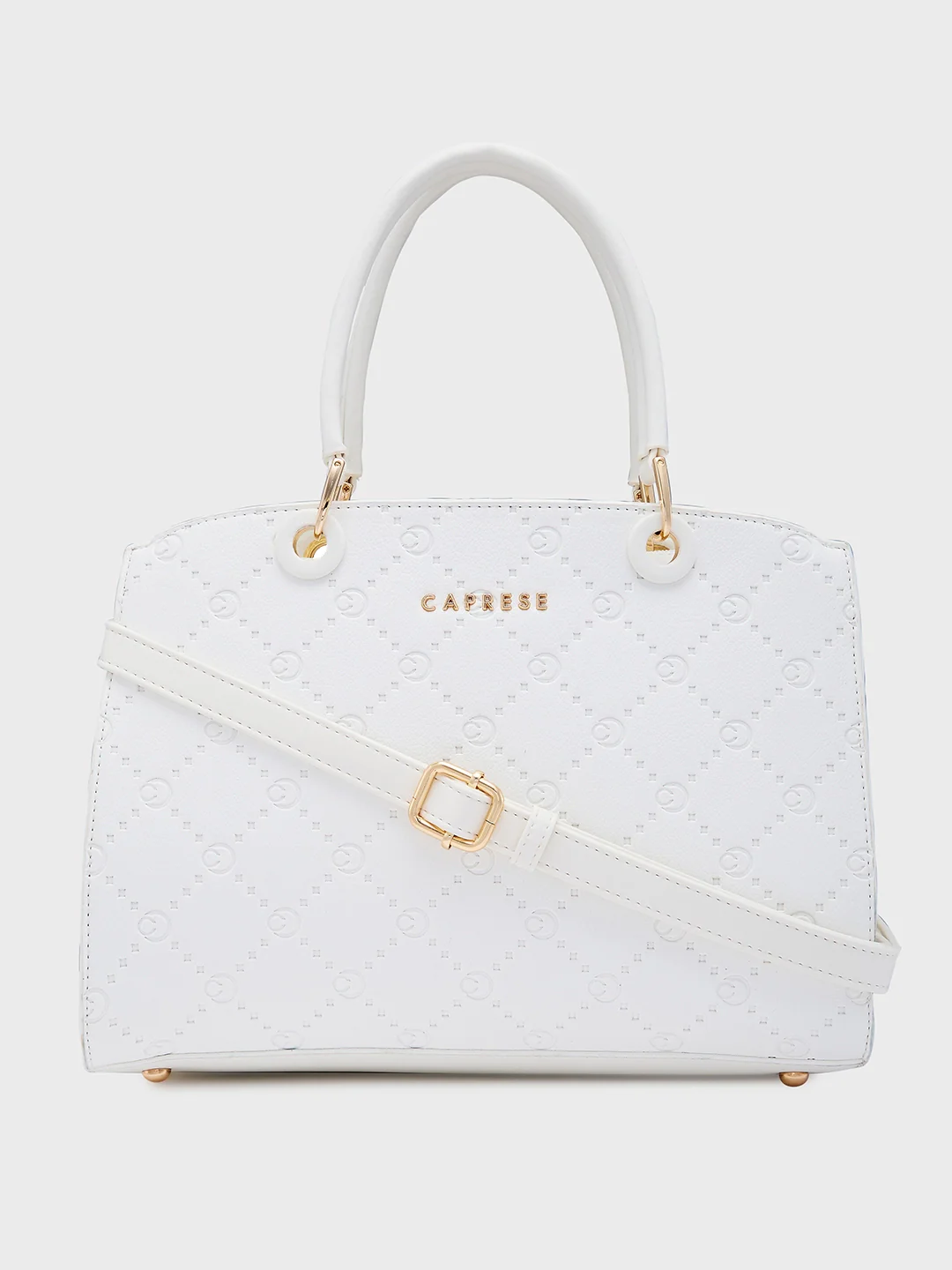 Caprese Brianna Medium White Satchel Bag - Image 14