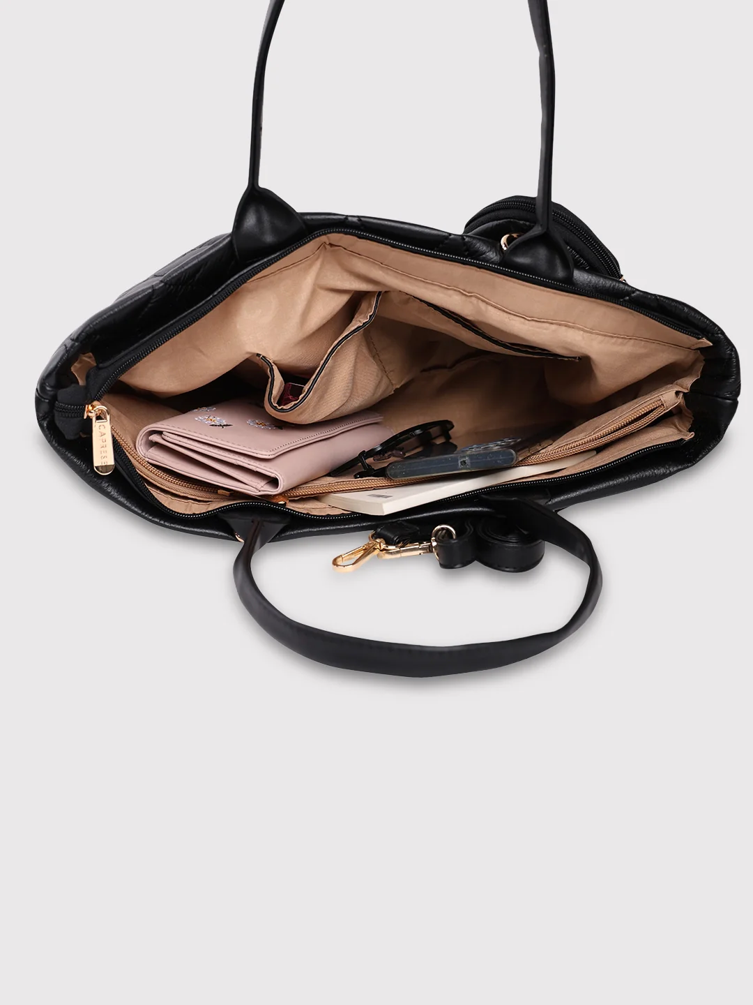 Caprese Briar Medium Black Tote Bag - Image 10