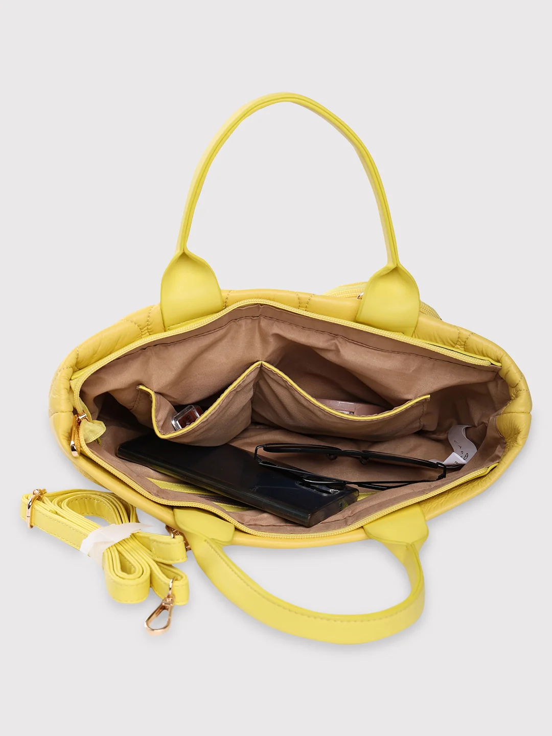 Caprese Briar Small Yellow Office Tote Bag - Image 11