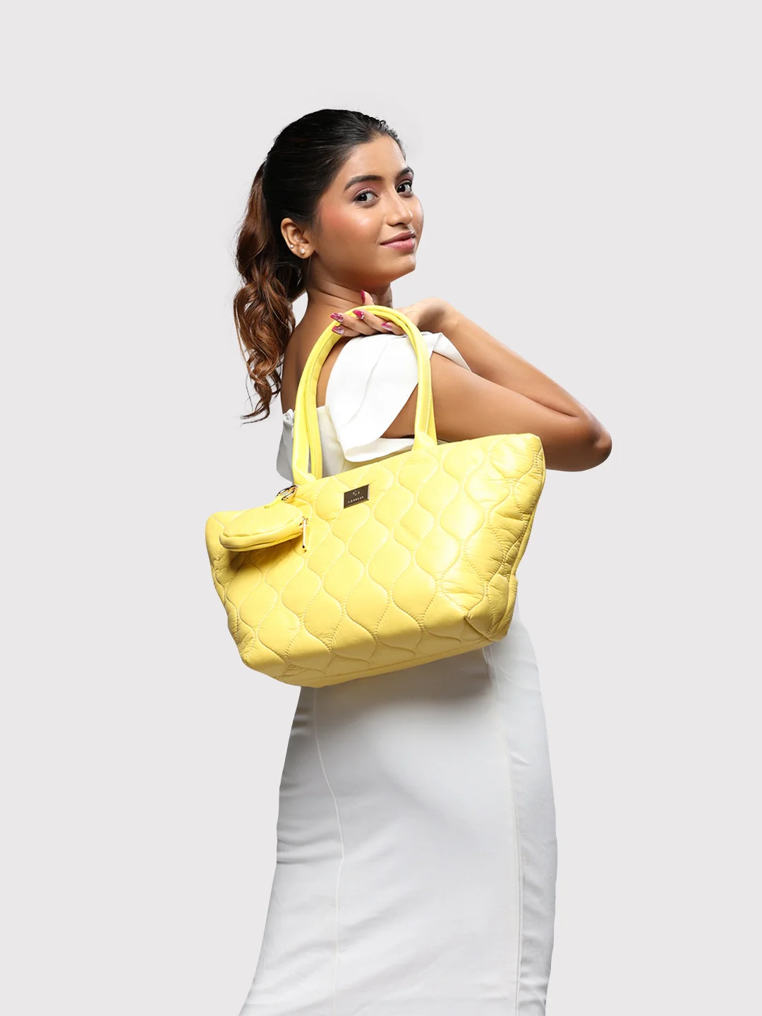 Caprese Briar Small Yellow Office Tote Bag - Image 13