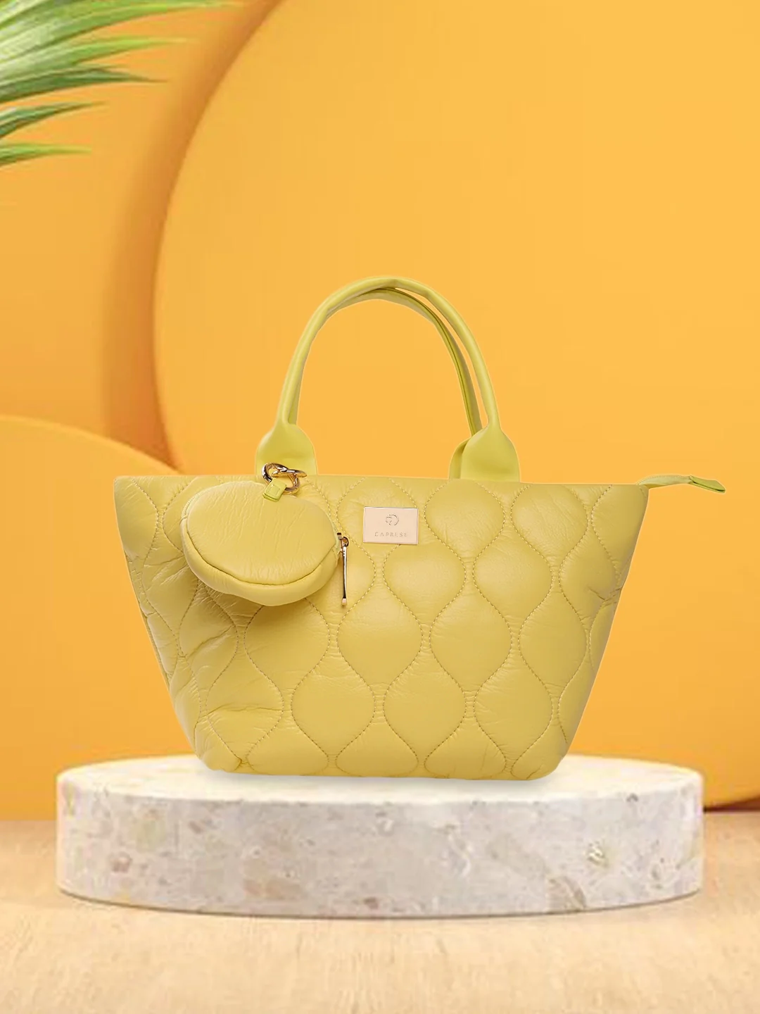 Caprese Briar Small Yellow Office Tote Bag - Image 14