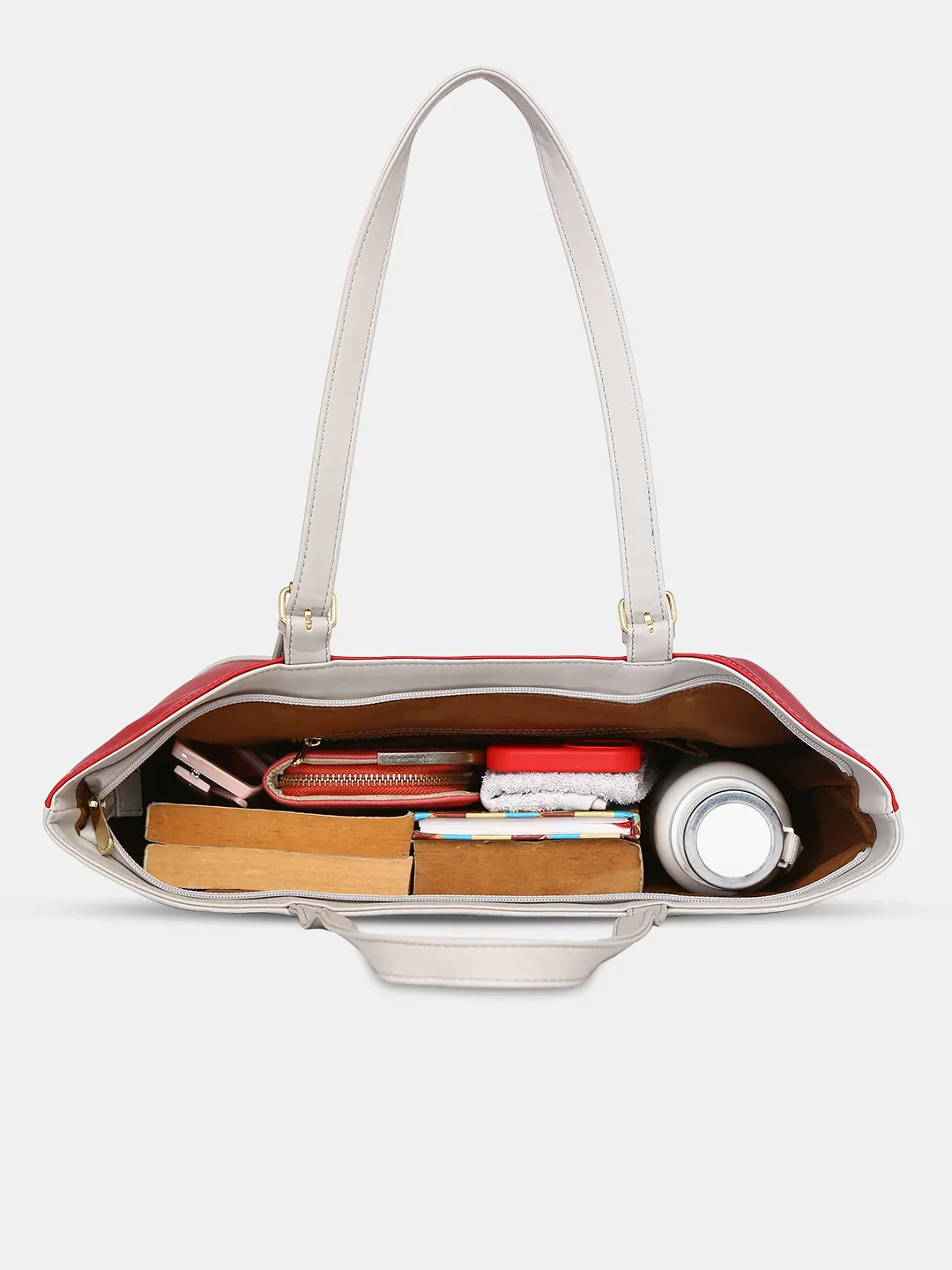 Caprese Brickly Medium Grey Tote Bag - Image 13