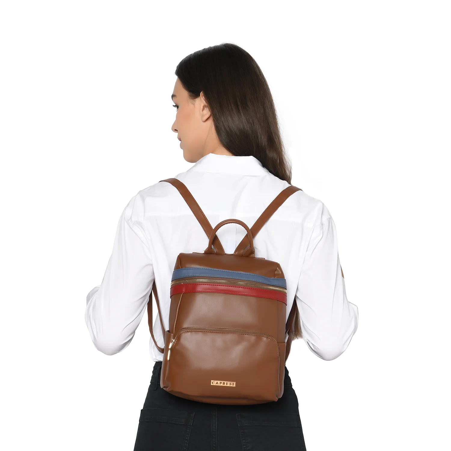 Caprese Brigetta Medium Brown Backpack - Image 2