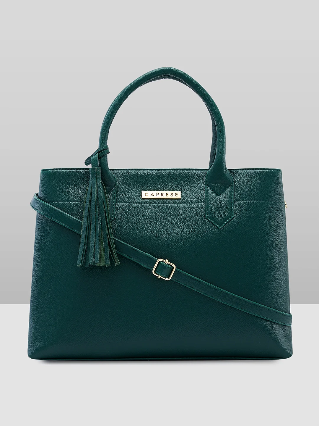 Caprese Brigette Medium Emerald Satchel Bag