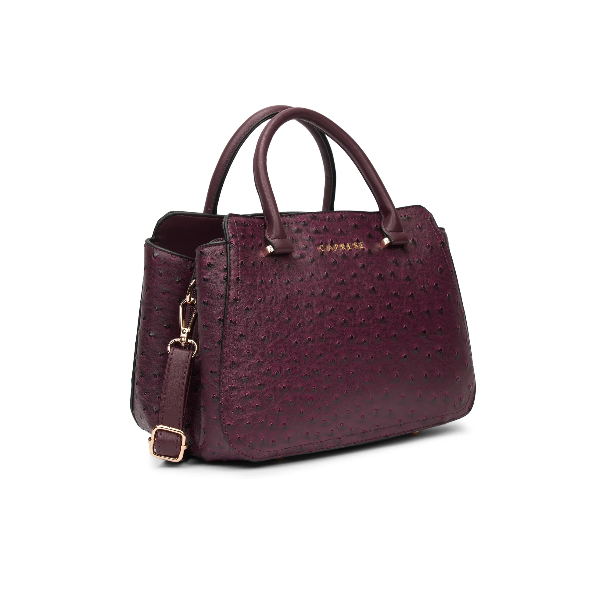 Caprese Britney Medium Cherry Lacquer Satchel Bag - Image 3