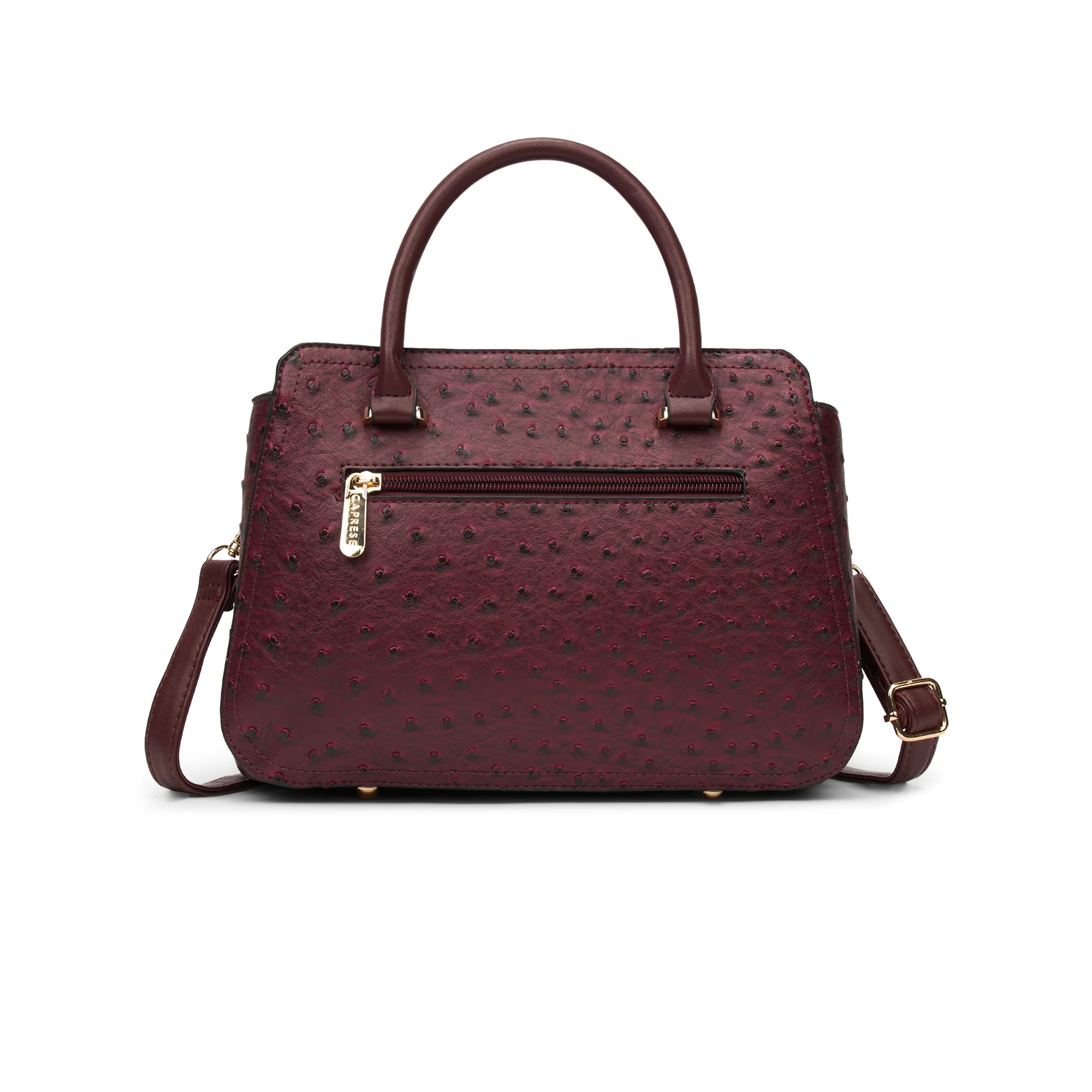Caprese Britney Medium Cherry Lacquer Satchel Bag - Image 4