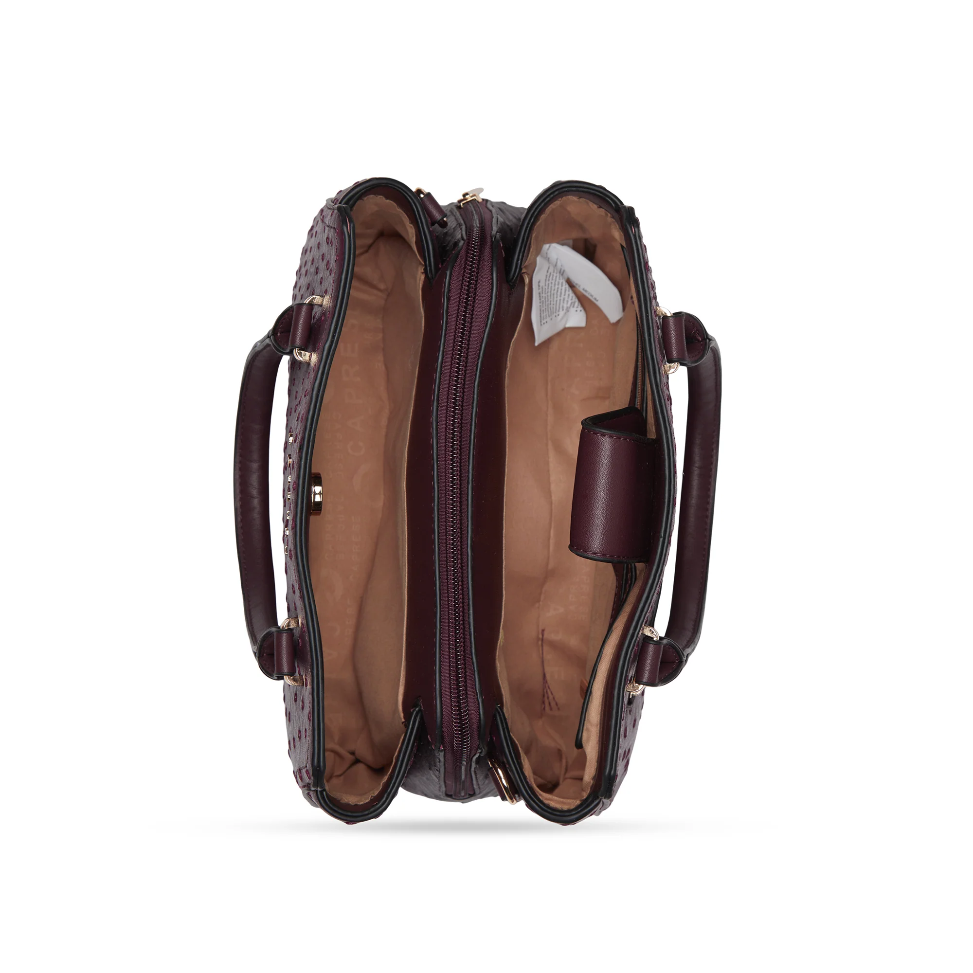 Caprese Britney Medium Cherry Lacquer Satchel Bag - Image 6