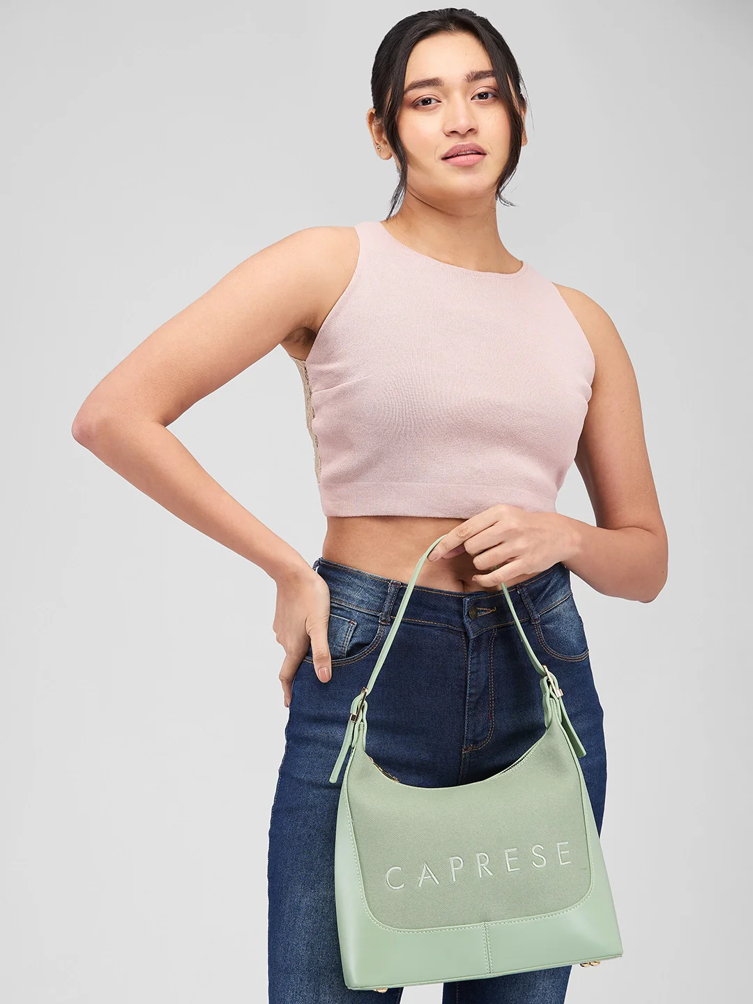 Caprese Brooklyn Medium Green Hobo Bag - Image 2