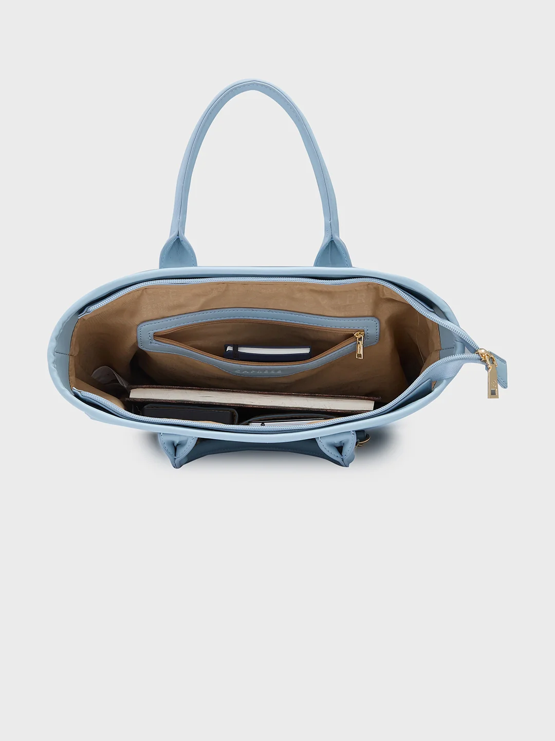 Caprese Brooklyn Large Blue Tote Bag - Image 8