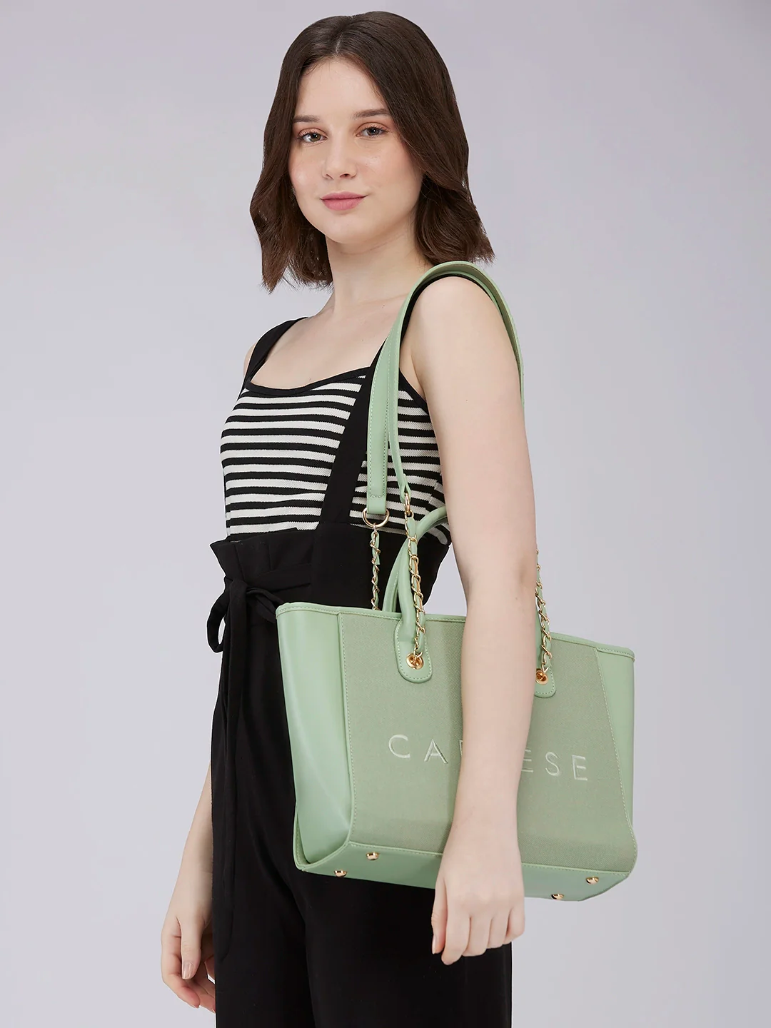 Caprese Brooklyn Large Green Tote Bag - Image 12