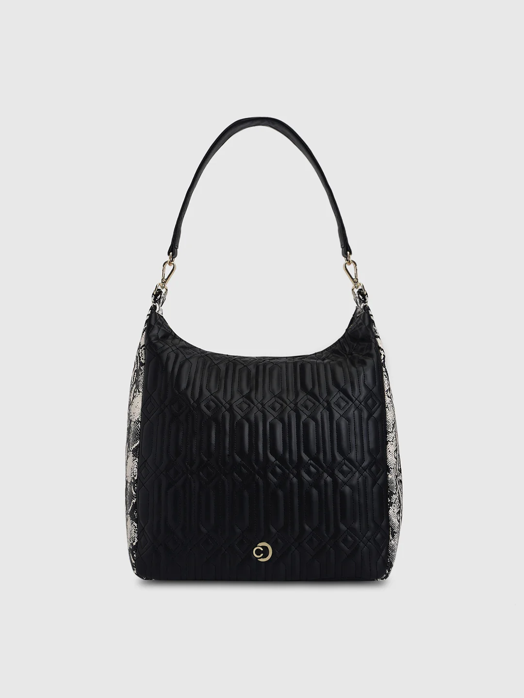 Caprese Bubble Large Black Hobo Bag