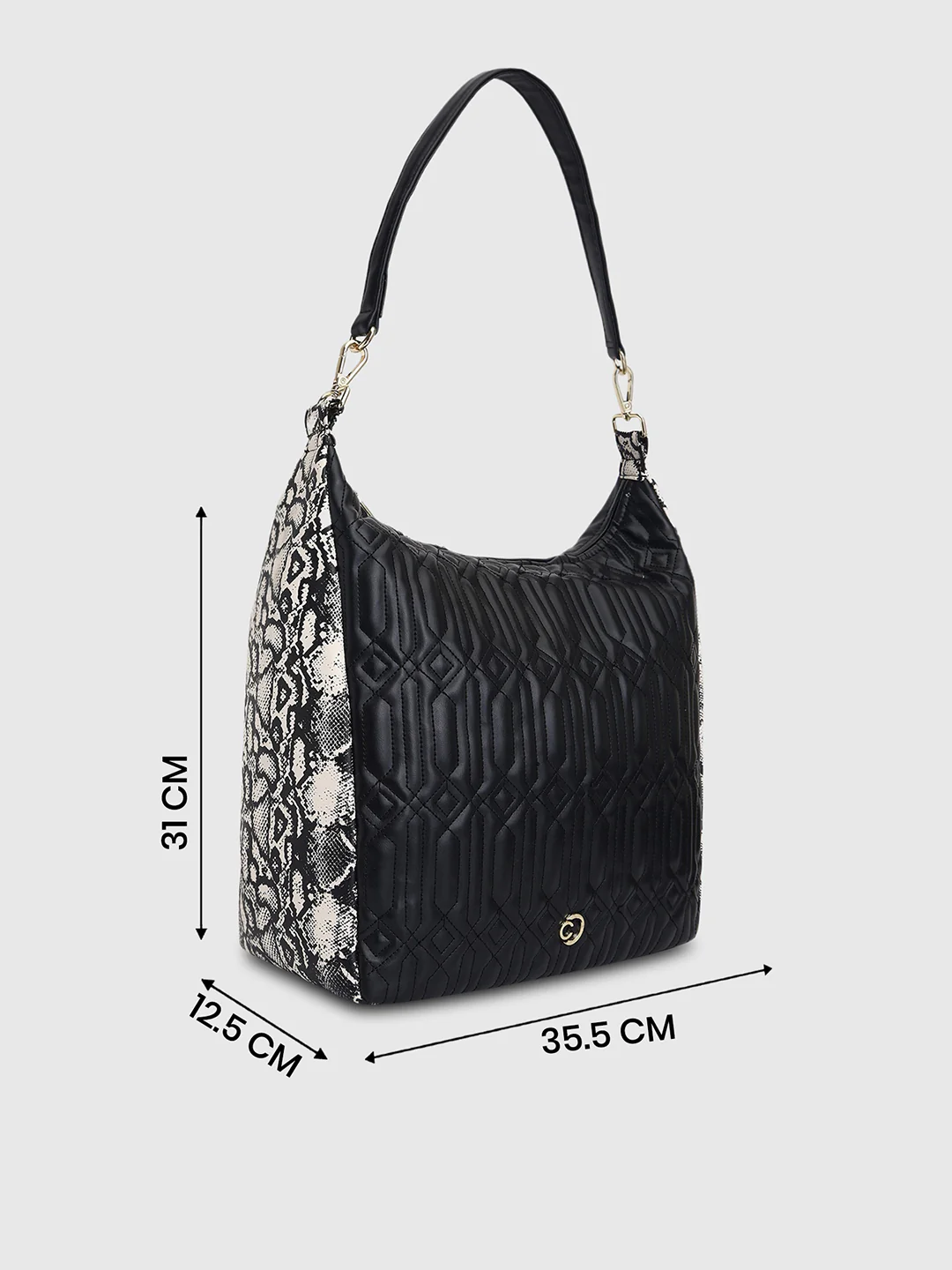 Caprese Bubble Large Black Hobo Bag - Image 8