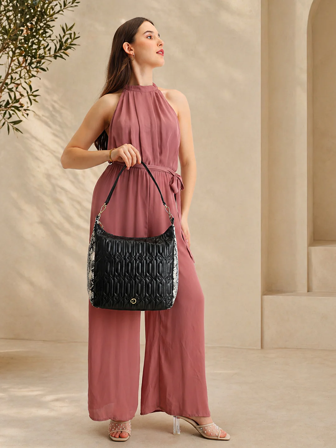 Caprese Bubble Large Black Hobo Bag - Image 9