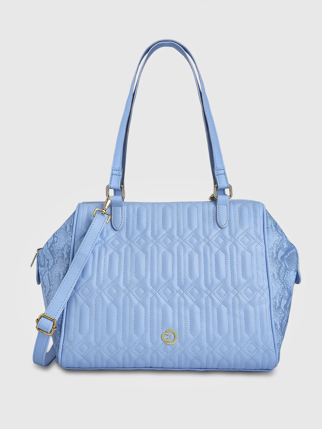 Caprese Bubble Large Blue Satchel Bag