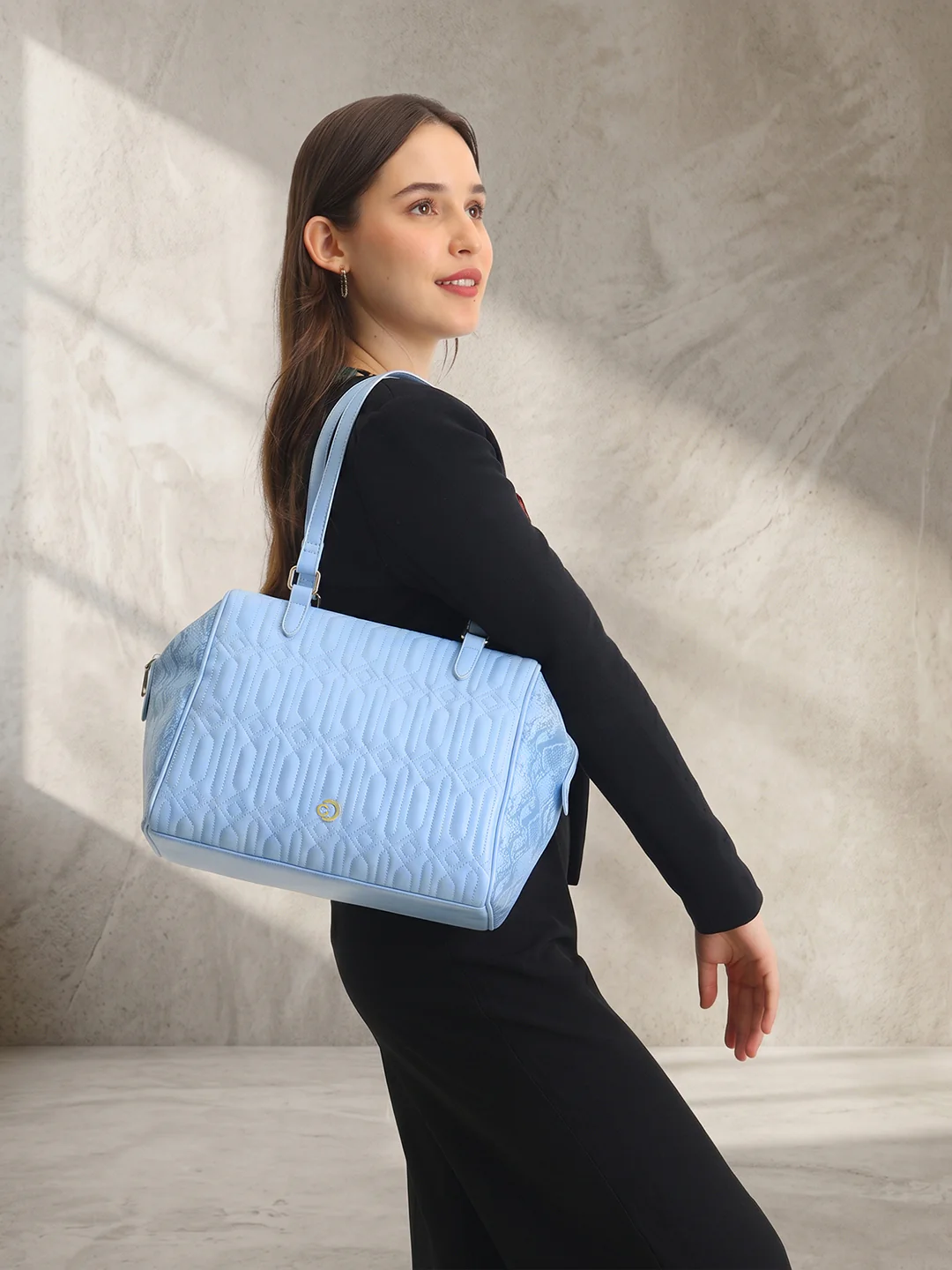 Caprese Bubble Large Blue Satchel Bag - Image 2